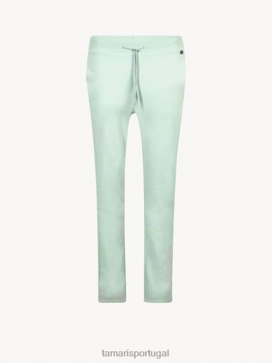 Tamaris mulheres calça jogging - verde/verde gossamer D06N2452