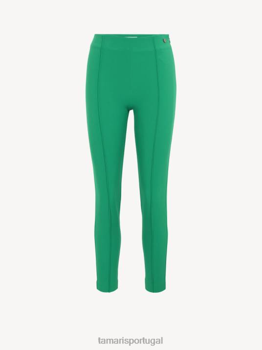 Tamaris mulheres leggings - verde/jelly bean D06N2503