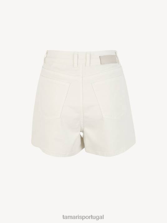 Tamaris mulheres short jeans - bege/papiro D06N2364