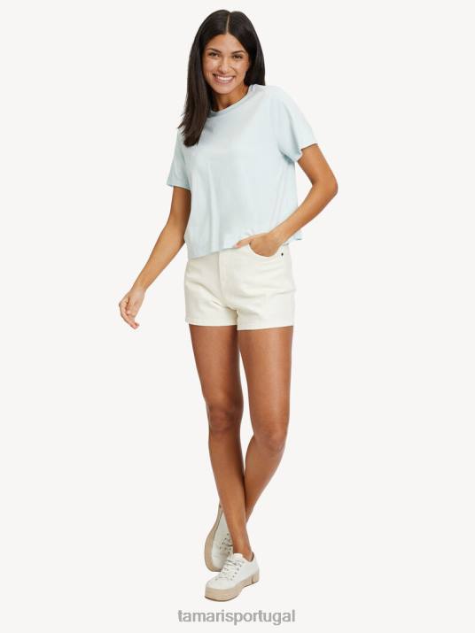 Tamaris mulheres short jeans - bege/papiro D06N2364