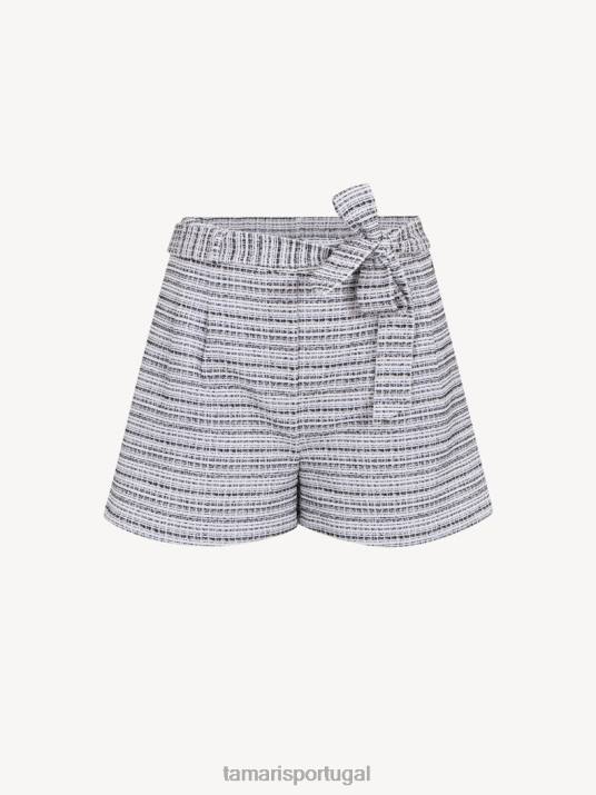 Tamaris mulheres shorts - branco/off white e preto D06N2500