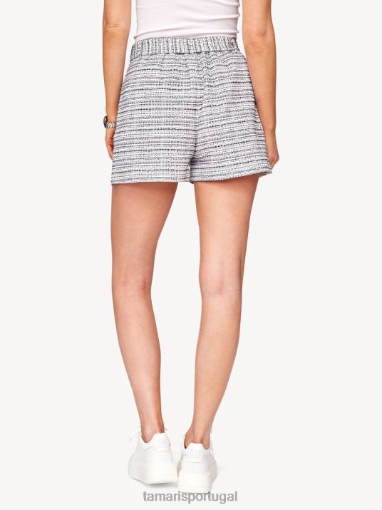 Tamaris mulheres shorts - branco/off white e preto D06N2500