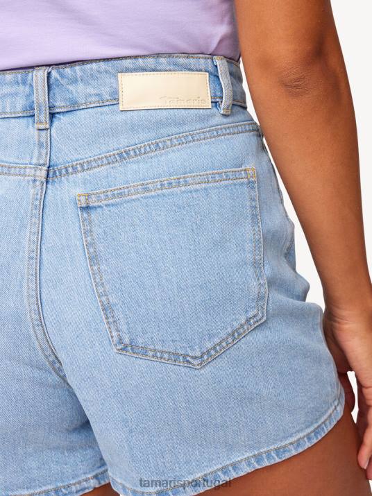 Tamaris mulheres shorts jeans - jeans azul/azul claro D06N2362