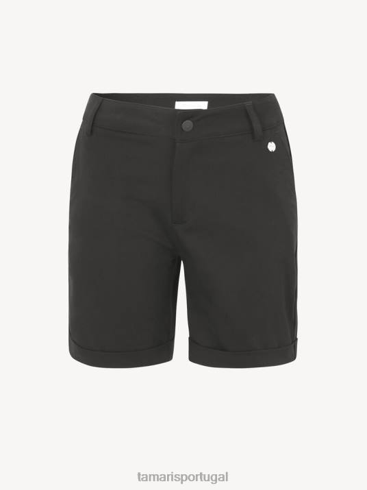 Tamaris mulheres shorts - preto/black beauty D06N2470