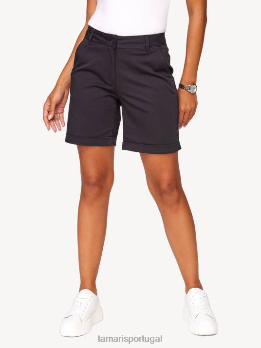 Tamaris mulheres shorts - preto/black beauty D06N2470