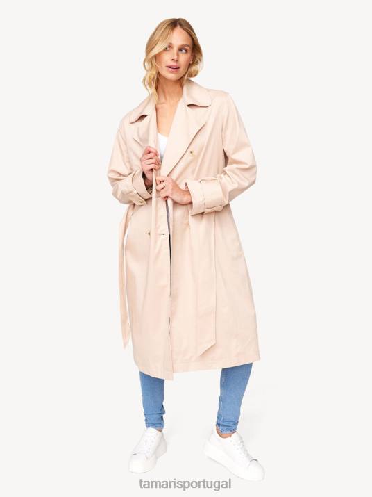 Tamaris mulheres trenchcoat - bege/luar D06N2525