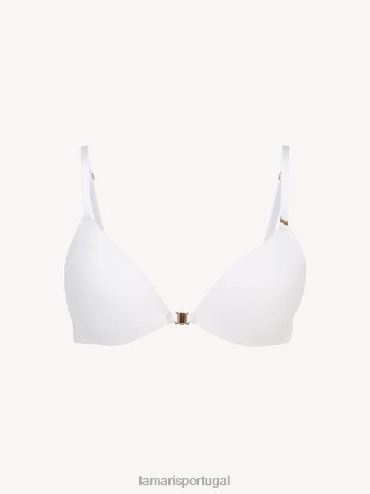 Tamaris mulheres sutiã push-up - branco/branco brilhante D06N2555