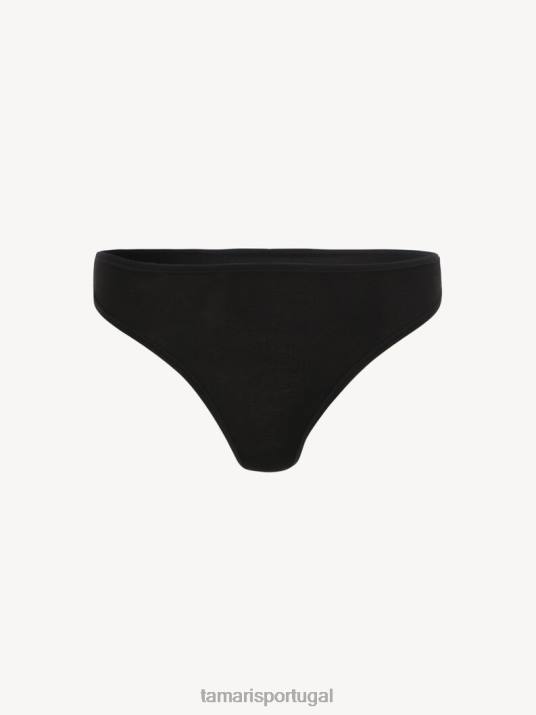 Tamaris mulheres tanga - preto/preto azeviche D06N2479