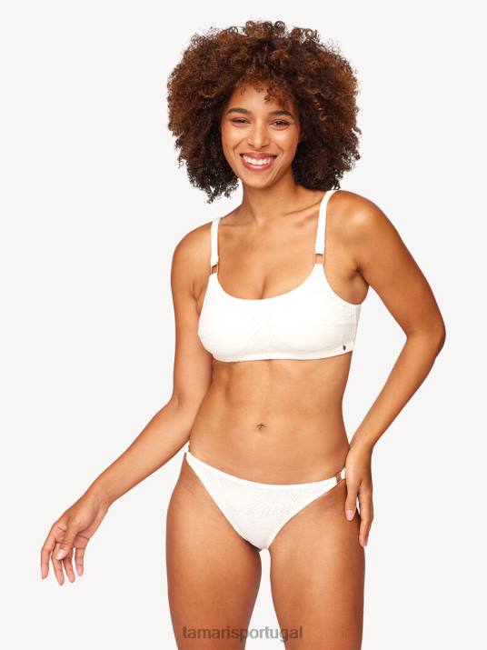 Tamaris mulheres cuecas de biquíni - branco/leite de coco D06N2556