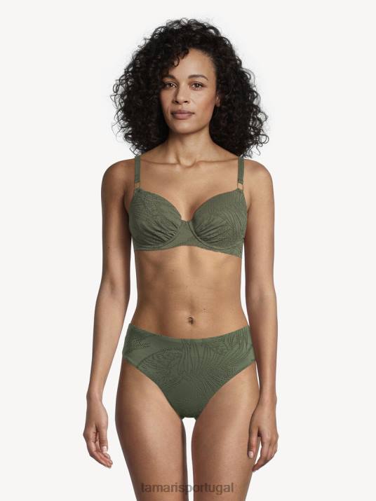 Tamaris mulheres cuecas de biquíni - verde/verde bronze D06N2584