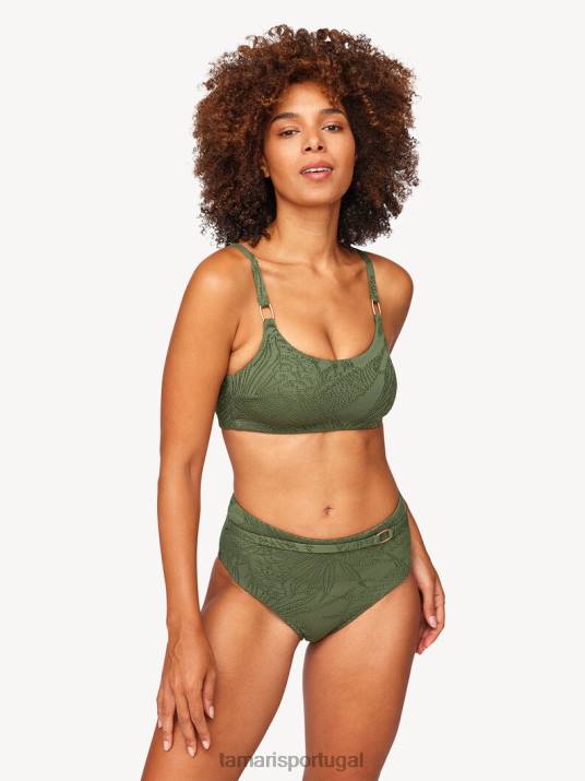 Tamaris mulheres top de biquíni - verde/verde bronze D06N2540