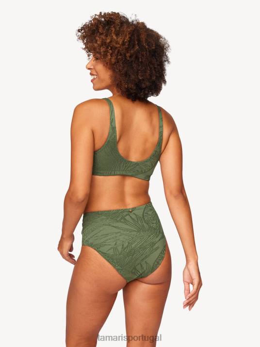 Tamaris mulheres top de biquíni - verde/verde bronze D06N2540