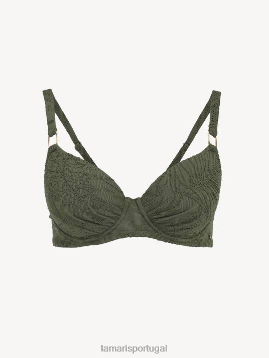 Tamaris mulheres top de biquíni - verde/verde bronze D06N2580