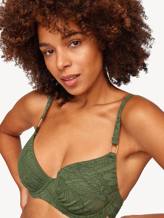 Tamaris mulheres top de biquíni - verde/verde bronze D06N2580