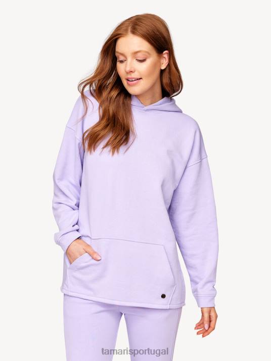 Tamaris mulheres camiseta oversized - roxa/lavanda D06N2492