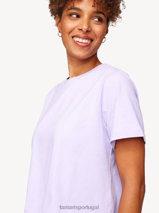 Tamaris mulheres camiseta oversized - roxa/lavanda D06N2535