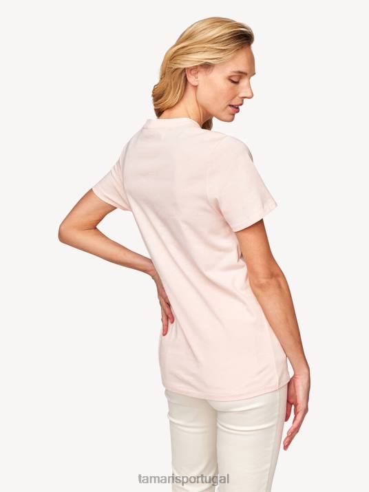 Tamaris mulheres t-shirt - rosa/nuvem rosa D06N2408