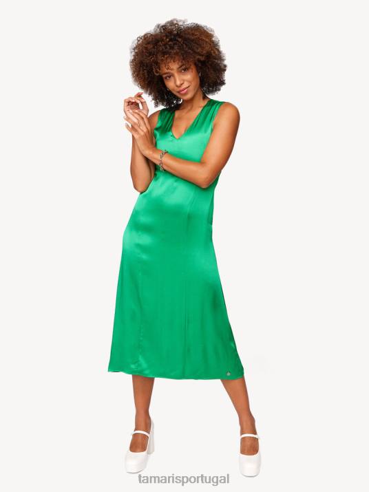 Tamaris mulheres vestido - verde/jelly bean D06N2512