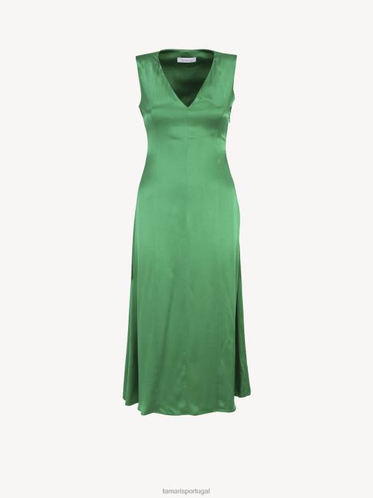 Tamaris mulheres vestido - verde/jelly bean D06N2512