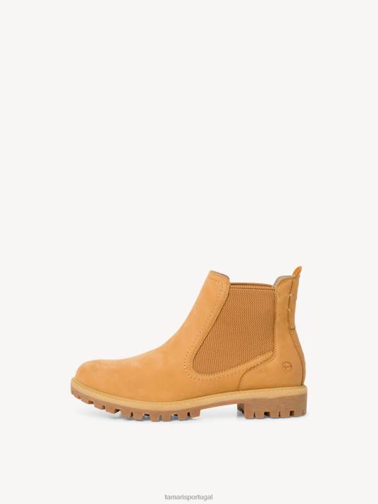 Tamaris mulheres bota chelsea couro - amarelo/milho D06N1197