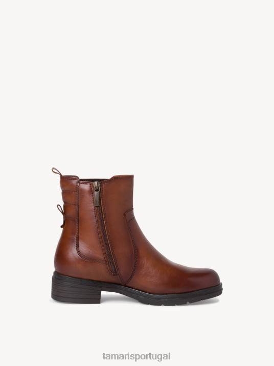 Tamaris mulheres bota chelsea couro - marrom/conhaque D06N1865