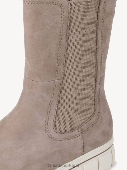 Tamaris mulheres bota chelsea couro - marrom/taupe D06N1293