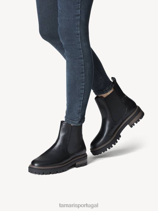 Tamaris mulheres bota chelsea - preto/preto mate D06N687