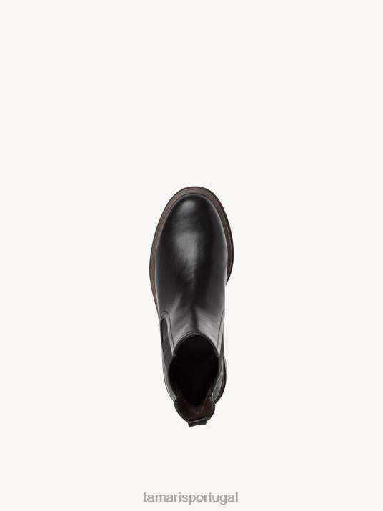 Tamaris mulheres bota chelsea - preto/preto mate D06N687