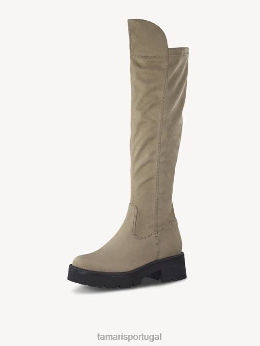 Tamaris mulheres bota overknee - marrom/taupe D06N518