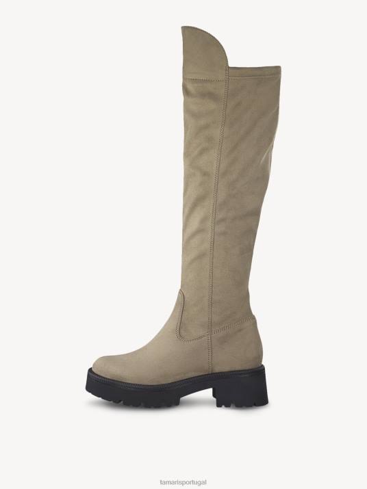 Tamaris mulheres bota overknee - marrom/taupe D06N518