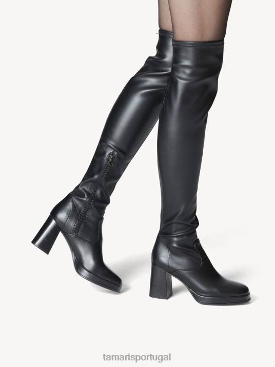 Tamaris mulheres bota overknee - preta D06N826