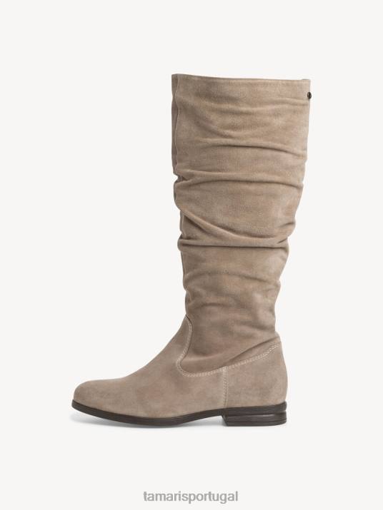 Tamaris mulheres botas de couro - marrom/taupe D06N1655