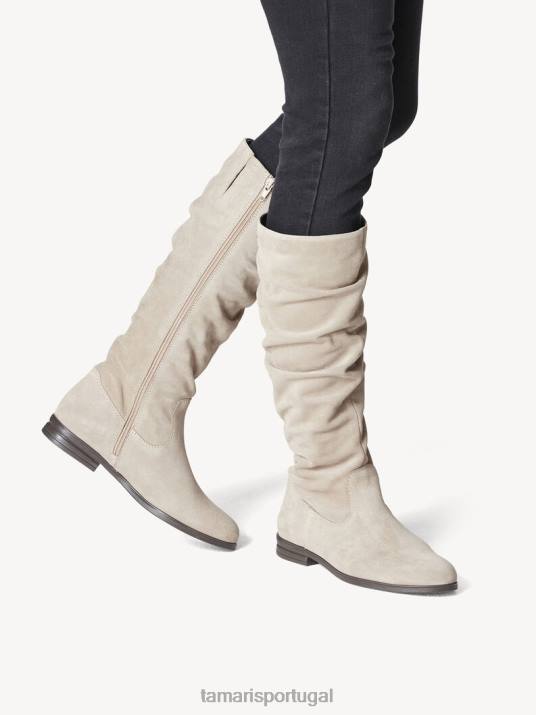 Tamaris mulheres botas de couro - marrom/taupe D06N1655