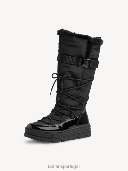 Tamaris mulheres botas - forro preto quente/preto D06N476