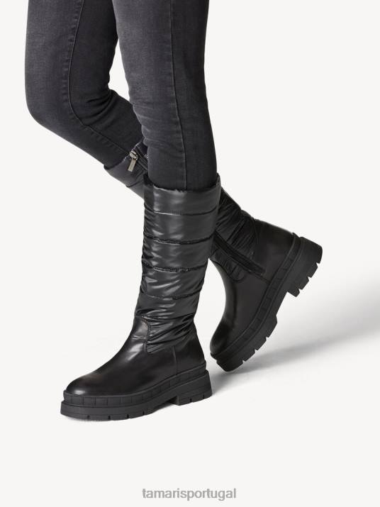 Tamaris mulheres botas - forro preto quente/preto brilhante D06N873