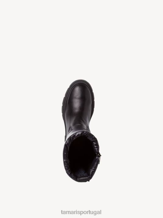 Tamaris mulheres botas - forro preto quente/preto brilhante D06N873