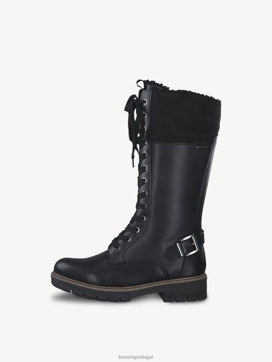 Tamaris mulheres botas - forro preto quente/preto mate D06N1887