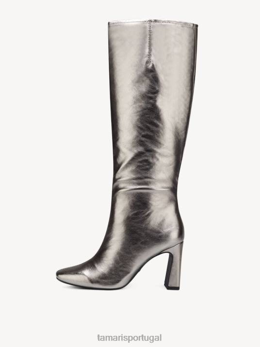 Tamaris mulheres botas - metálico/platina D06N607