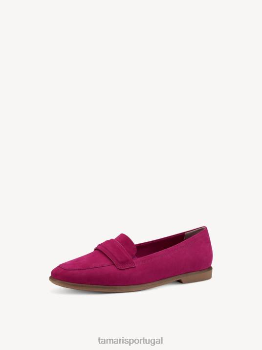 Tamaris mulheres chinelo de couro - rosa/fuxia D06N1462