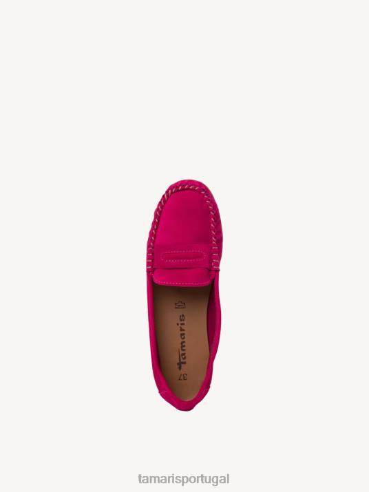 Tamaris mulheres mocassim de couro - rosa/fuxia D06N991