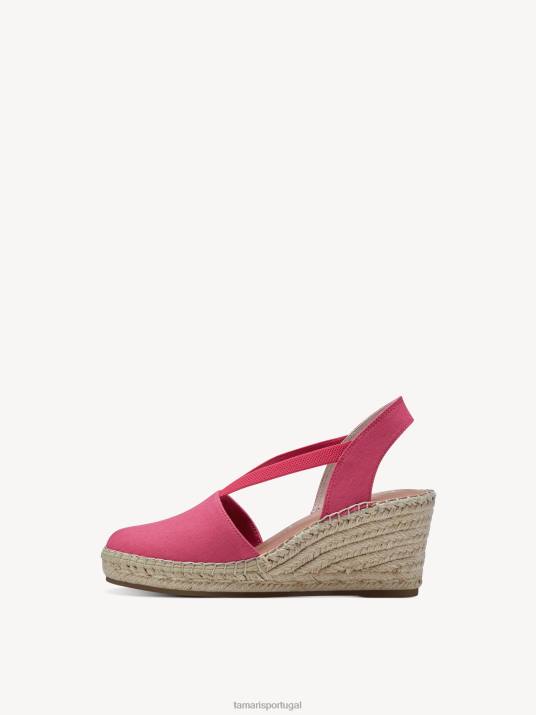 Tamaris mulheres espadrill - rosa/framboesa D06N1822