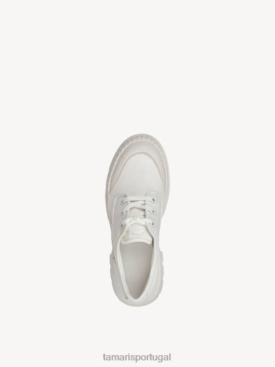 Tamaris mulheres sapatos baixos - branco/offwhite D06N1638