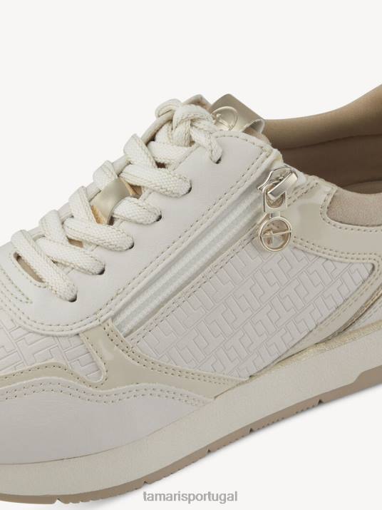 Tamaris mulheres sapatilha - pente branco/offwhite D06N1588