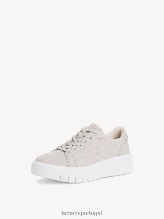 Tamaris mulheres tênis de couro - branco/offwhite D06N533