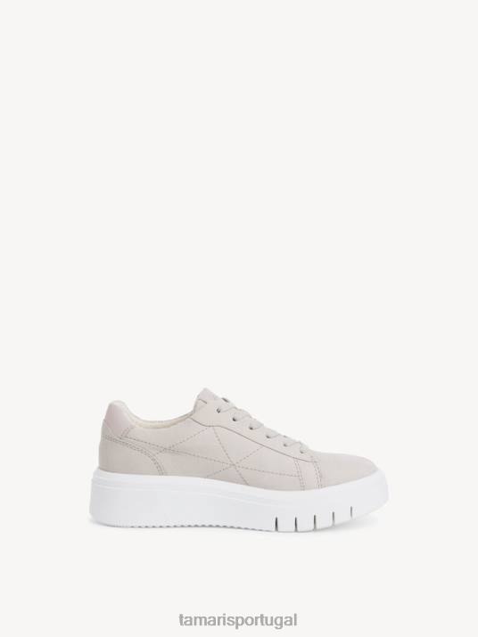 Tamaris mulheres tênis de couro - branco/offwhite D06N533